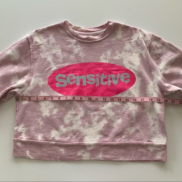 By Samii Ryan | Sensitive Pink Tie Dye Cropped Sweatshirt Small - Picture 5 of 8